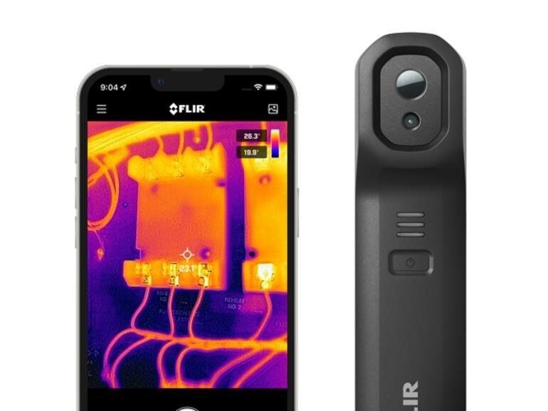 Die Flir One Edge Pro lässt sich dank WLAN getrennt vom iPhone bedienen.