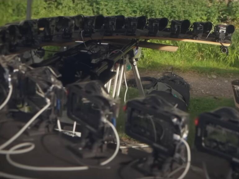 Das Rig für die Bullet-Time-Aufnahmen in „28 Years Later“.