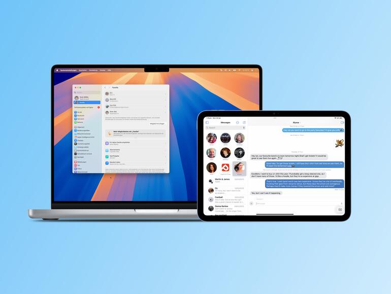 Mit der Familienfreigabe können Sie eine Familiengruppe mit bis zu sechs Mitgliedern einrichten.