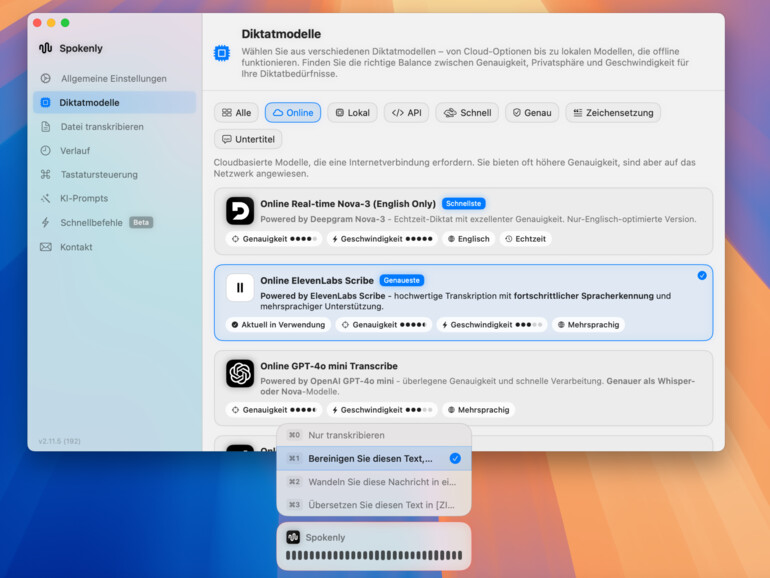 App des Monats: Spokenly