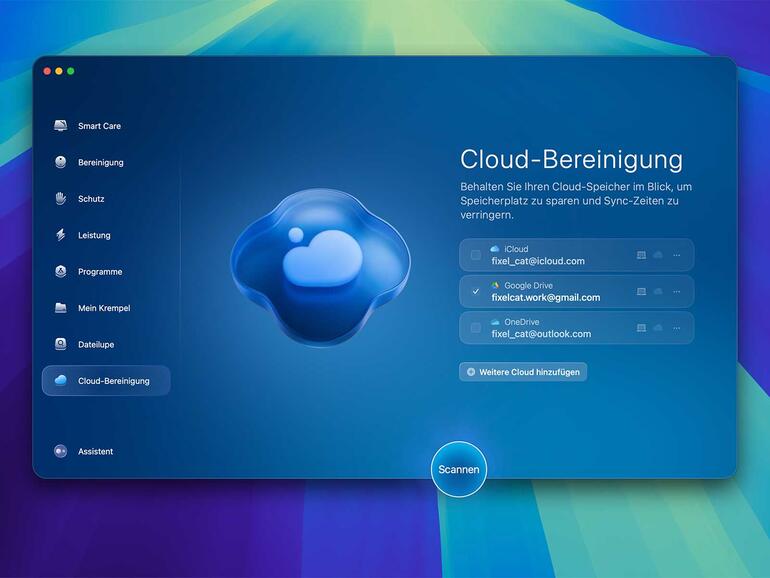 CleanMyMac kann nun auch in der Cloud aufräumen.