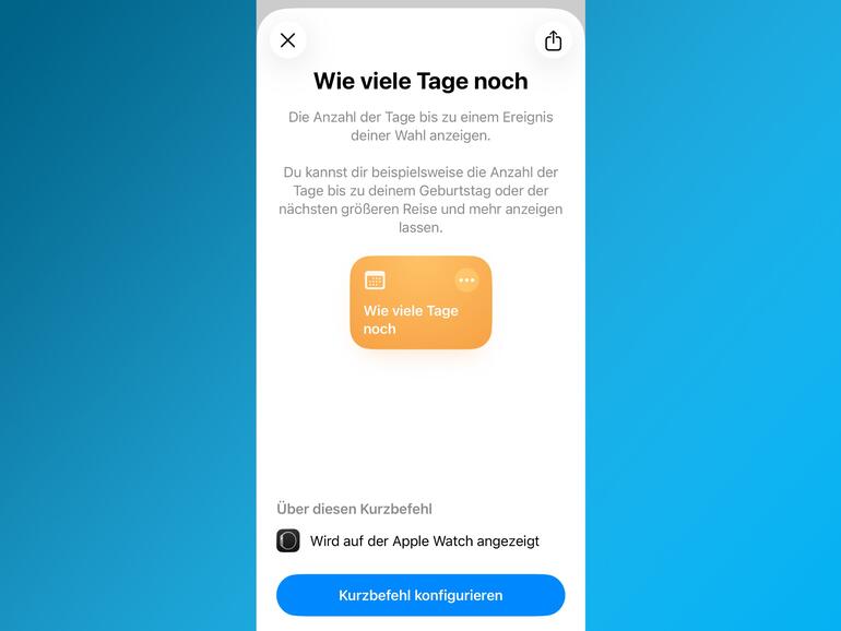 So sieht es aus, wenn du eine Vorlage aus der Galerie angetippt hast.