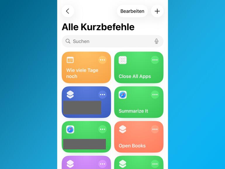 Der neue Kurzbefehl ist jetzt als erstes in der Mediathek gelistet.