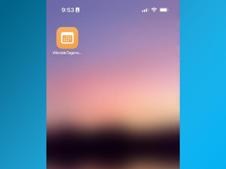 So sieht das Icon dann auf dem Home-Bildschirm aus. Es übernimmt den Namen des Kurzbefehls. Den kannst und solltest du anpassen.