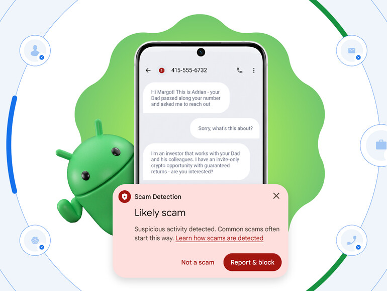 Mit einem deutlichen Hinweis warnt Android seine Nutzer vor Betrugsmaschen.