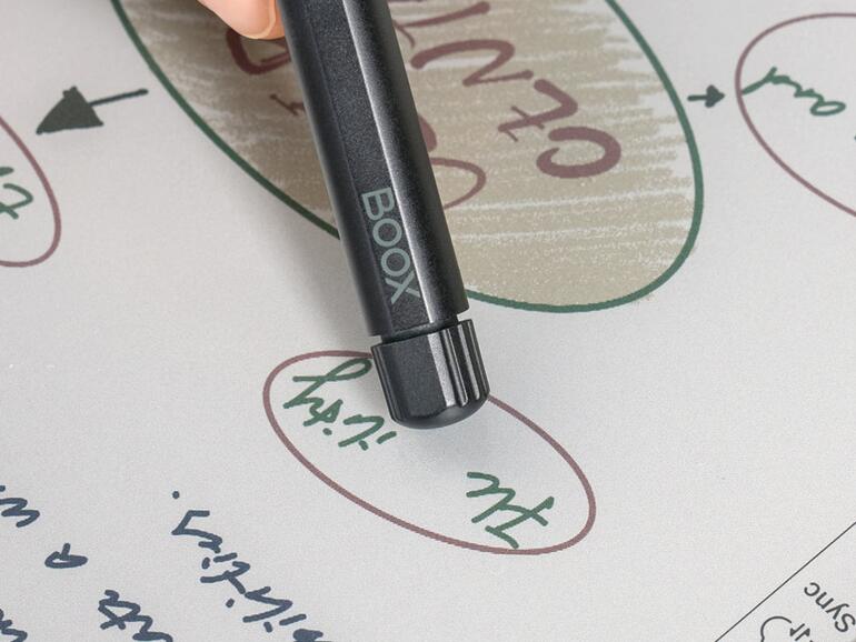 Der Pro-Pencil hat auf der Rückseite ein Radiergummi.