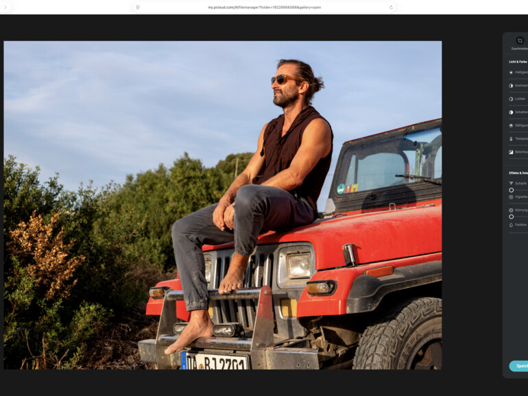 Der integrierte Foto-Editor erspart den Weg in die Fotobearbeitung.