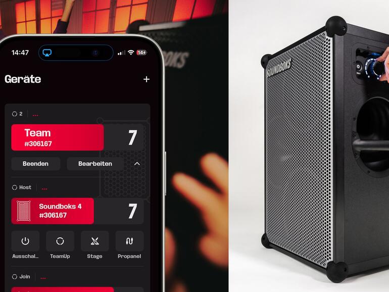 Zweifach einfach: Egal ob per iPhone-App oder direkt am Gerät – die Steuerung des Bluetooth-Lautsprechers ist perfekt gelöst.