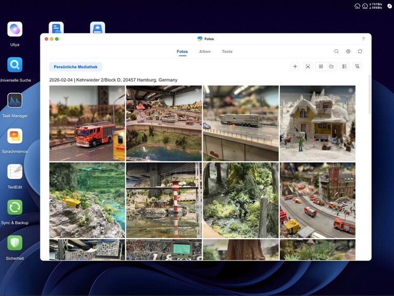 Fotos-App: Die Mediathek bündelt Aufnahmen und ordnet sie übersichtlich in einer Rasteransicht.
