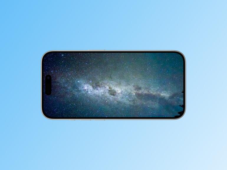 Die Milchstraße über Lake Tekapo in Neuseeland, fotografiert mit einem iPhone 15 Pro.