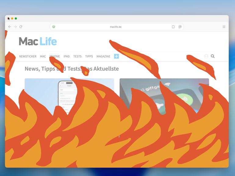 Schließt du ein „Fire Window“, wird die Browser-Historie mit Inferno-Effekt gelöscht.