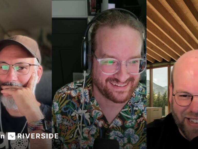 Das Team bei der Aufzeichnung von SQ288 von links nach rechts: Sven, Stefan und Sebastian.