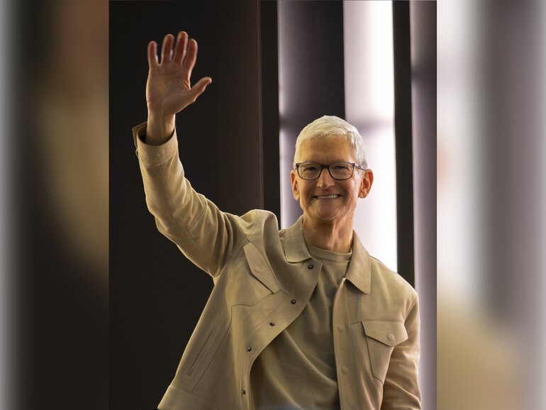 Tim Cook bei Apples 50-jährigem Jubiläumsevent im Grand Central Terminal, New York, 13. März 2026.