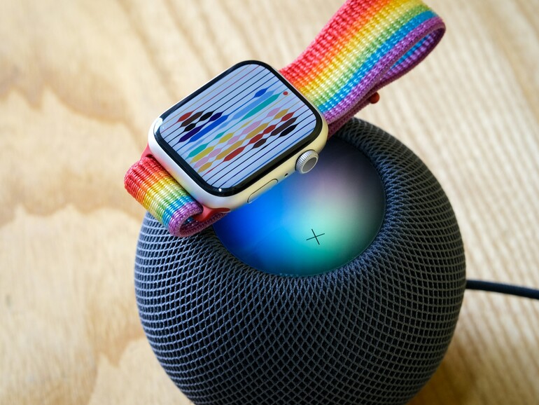 Das „HomePad“ soll ein HomePod mit Bildschirm werden – freilich weniger improvisiert als hier.