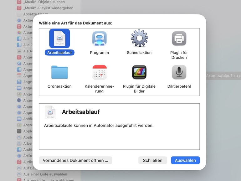 Automator ist eine hervorragende App für komplexe Automatisierungen. Die Kurzbefehle-App ist für einfachere Aufgaben.