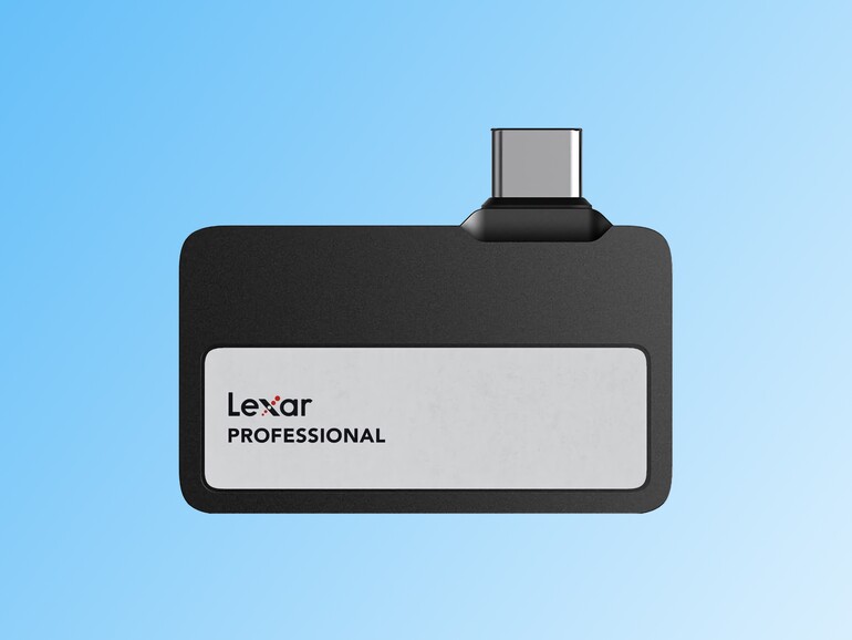 Die Lexar Go Portable erweitert den Speicher erheblich – ideal, um länger in hoher Qualität aufzunehmen.