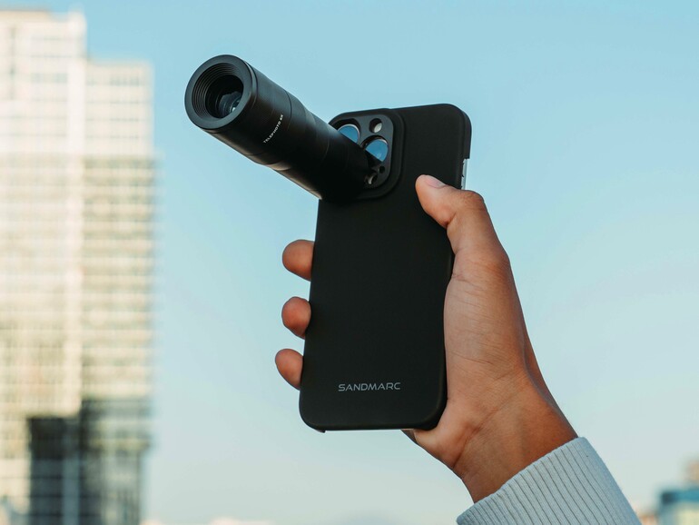 Sandmarc gehört zu den wenigen Herstellern, die Telekonverter-Zubehör für das iPhone anbieten.