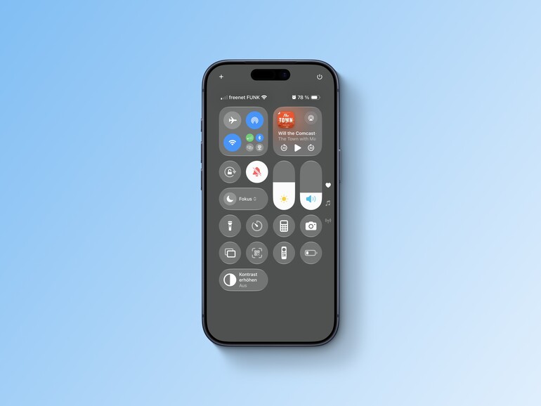 Das Kontrollzentrum bringt wichtige iPhone-Funktionen an einen zentralen Ort.