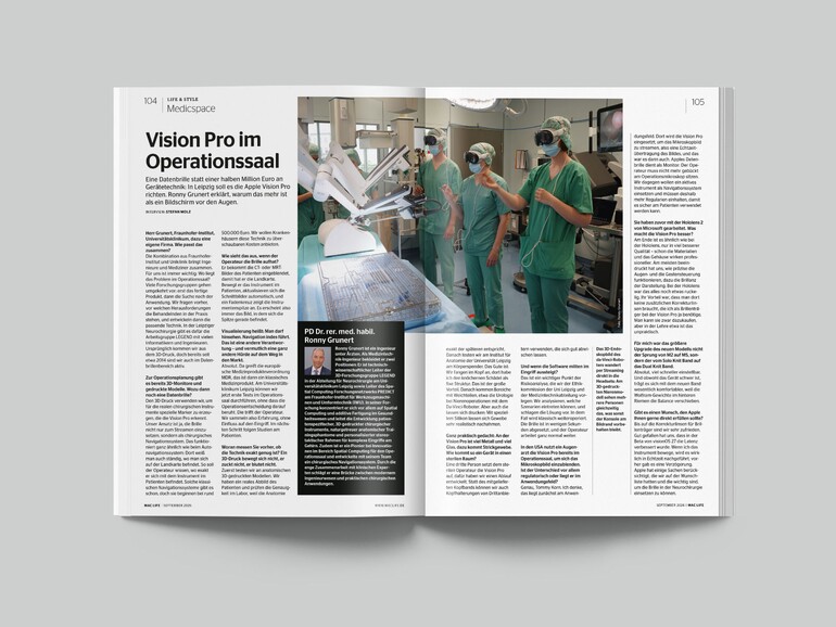 In Leipzig blendet die Vision Pro CT-Bilder ins Sichtfeld der Operateure ein – zum Bruchteil bisheriger Kosten.