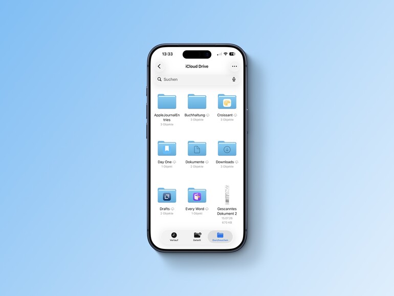 Um Daten und Dateien drahtlos auszutauschen, gibt es das iCloud Drive.