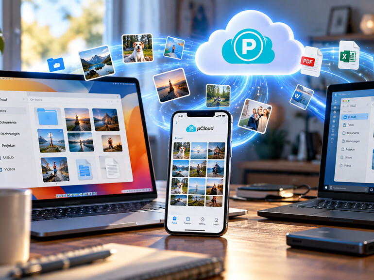 pCloud verbindet Smartphone, Mac, PC und iPad - und Ihre Daten sind immer überall.