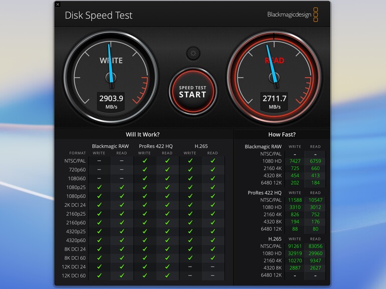 Blackmagic Disk Speed Test