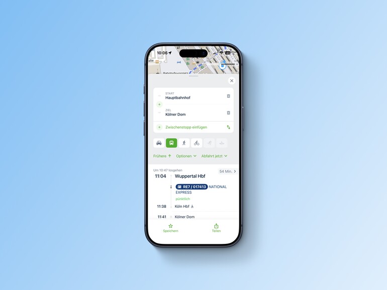 Die ÖPNV-Navigation von mapy.com ist eine solide Alternative zu Apple und Google.
