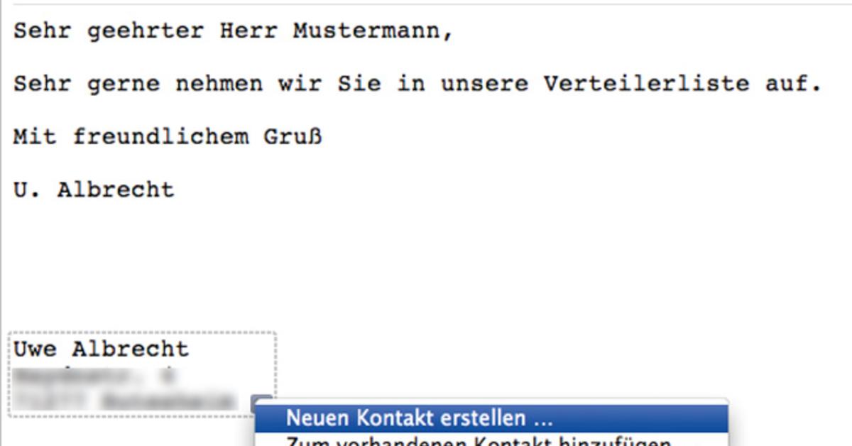 Adressverwaltung Im Griff Mit Adressbuch Mail Und Pages Briefe An