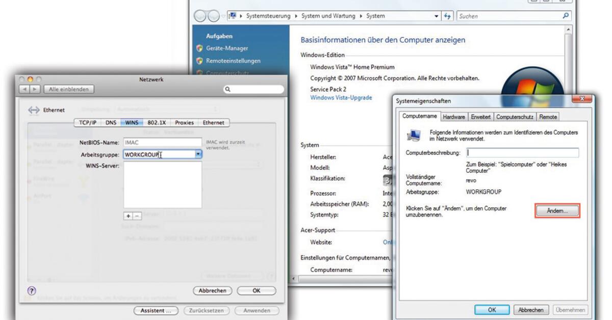 Mac OS X & Windows im verbinden Vom Mac auf den PC zugreifen