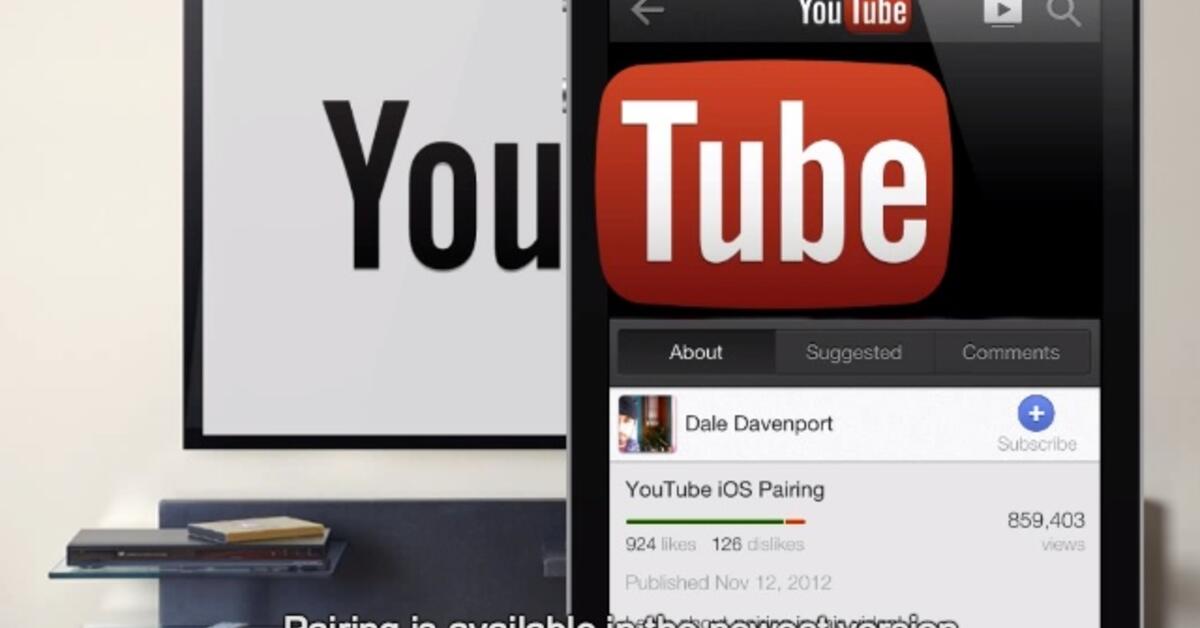 AirPlayAlternative YouTubeApp ab sofort mit „Send to TV“Funktion