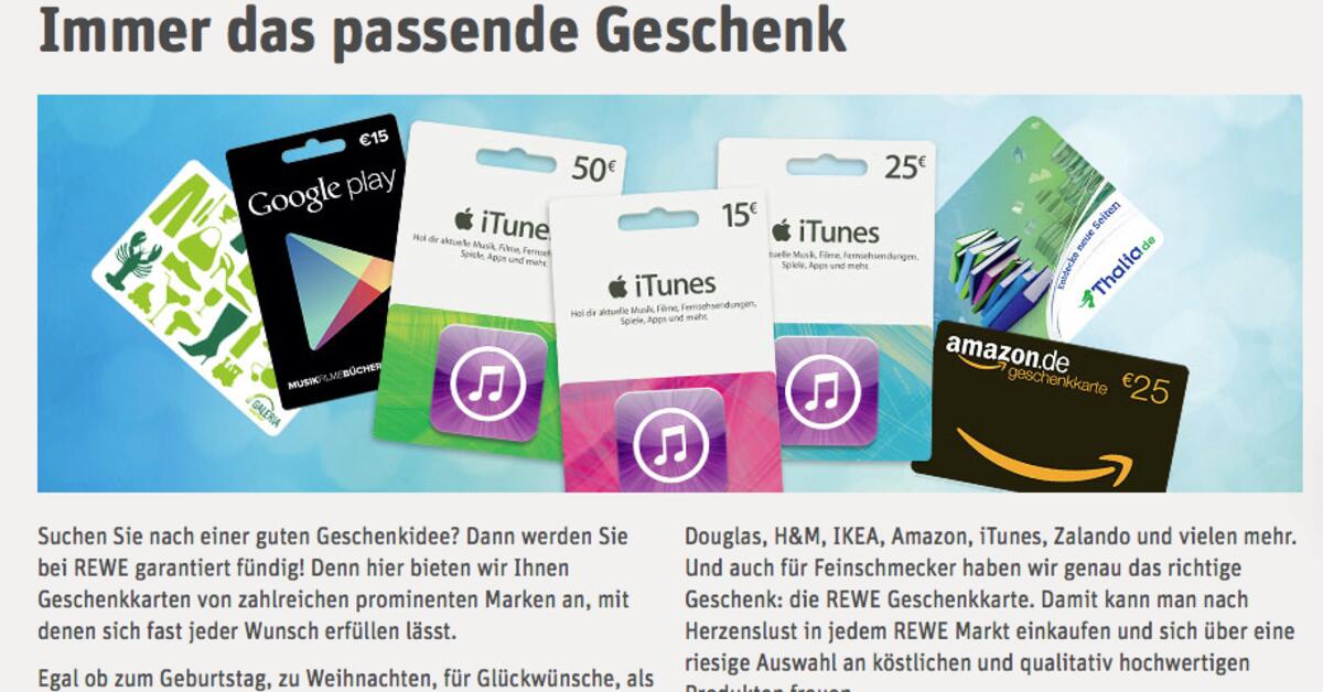 Itunes Geschenkkarten Bei Rewe 25 Euro Bezahlen Und Fur 30 Euro Einkaufen Mac Life