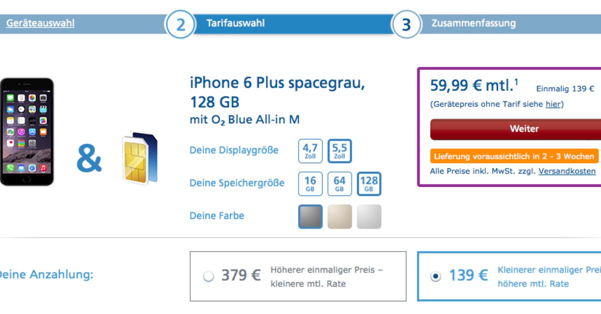 iPhone 6 und iPhone 6 Plus: Das kostet das Apple Smartphone mit Vertrag