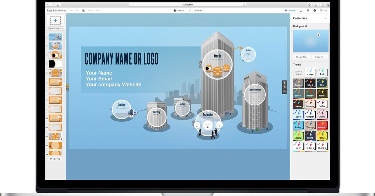 prezi like presentation in keynote
