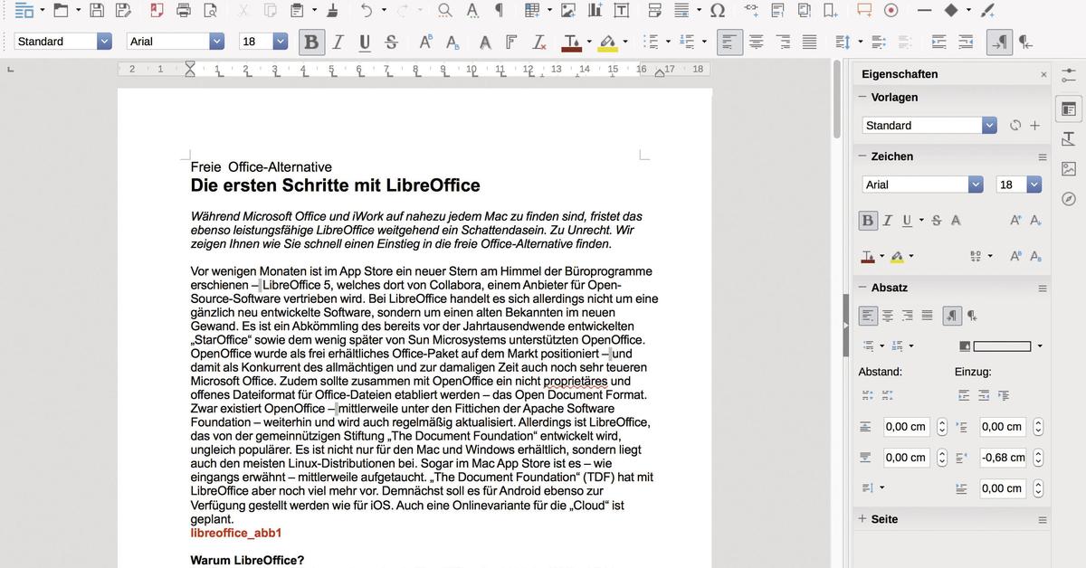 Kostenlose OfficeAlternative LibreOffice im Überblick Mac Life