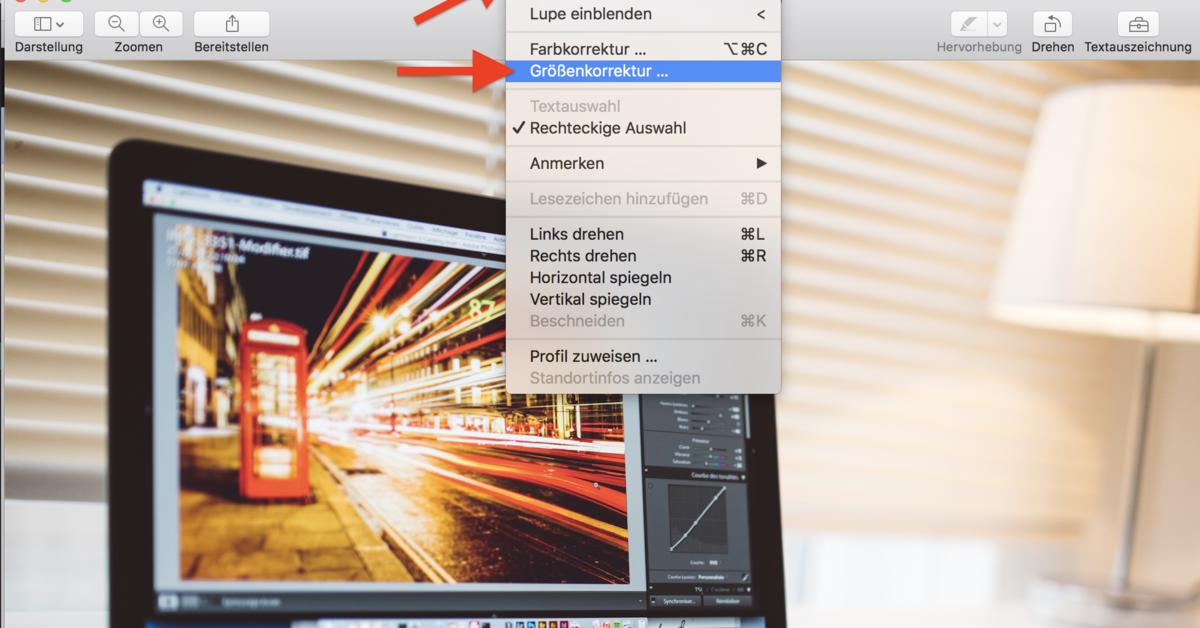 Bildgröße ändern mit der VorschauApp so geht