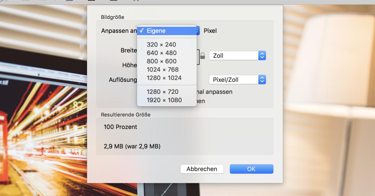 Bildgrosse Andern Mit Der Vorschau App So Geht S Mac Life