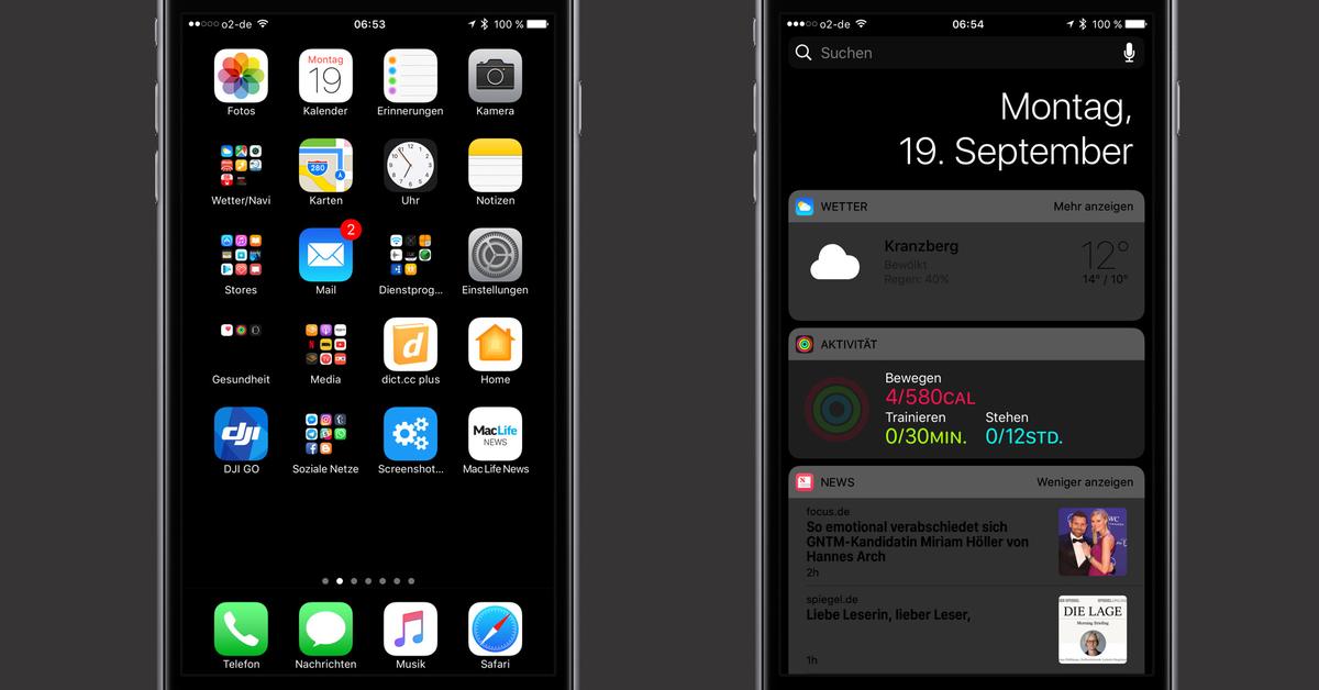 Ios 10 Schwarzes Wallpaper Farbt Auch Dock Schwarz Mac Life Dieses design kommt in 7 verschiedenen größen für jede art von smartphone (iphone oder android). ios 10 schwarzes wallpaper farbt auch