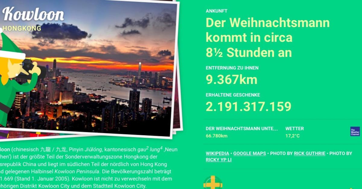 Google Schaltet Den Weihnachtsmann Tracker An Mac Life