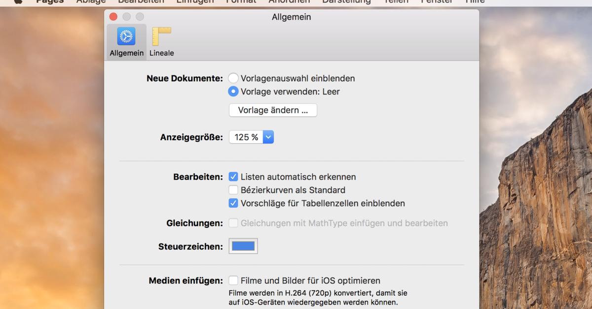 Pages Am Mac Neues Leeres Dokument Anstatt Vorlagenauswahl Mac Life