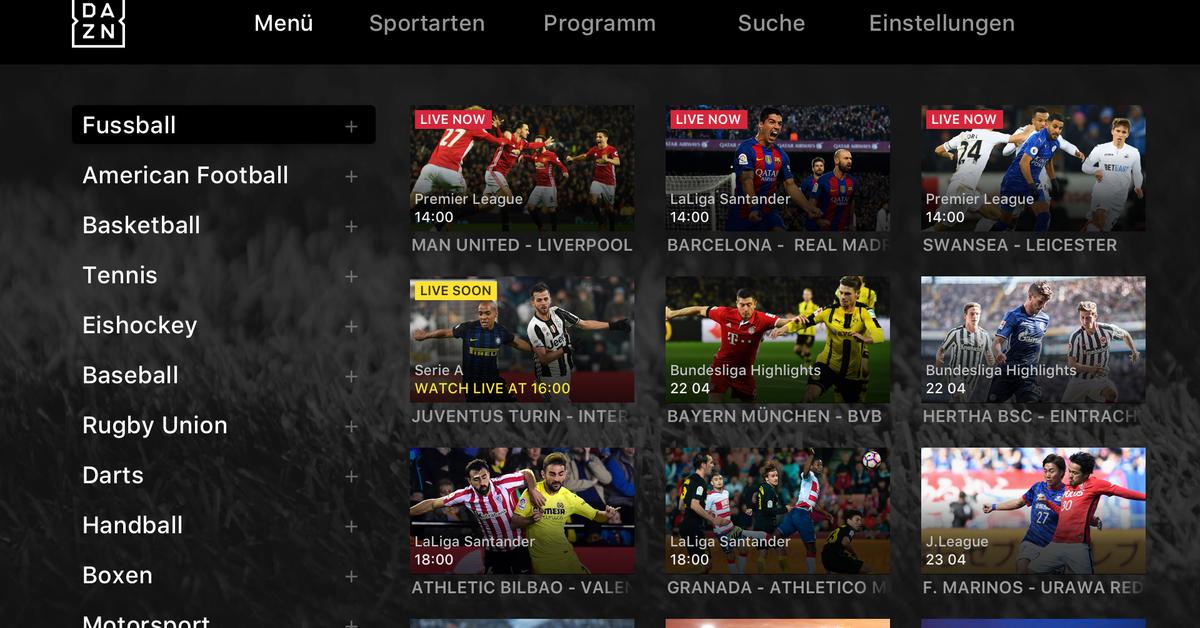 Dazn Ab Sofort Auf Dem Apple Tv Der Vierten Generation Mac Life Dazn Ab Sofort Auf Dem Apple Tv Der Vierten Generation Mac Life