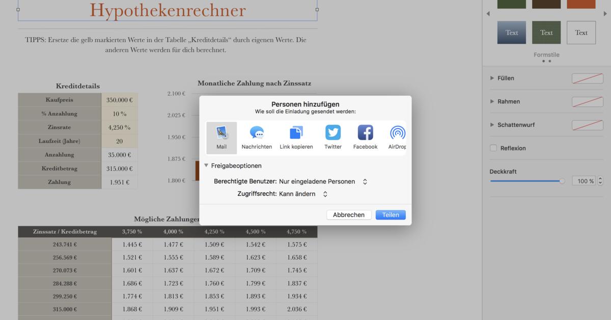 Numbers am Mac: Gemeinsames Arbeiten - so geht's | Mac Life
