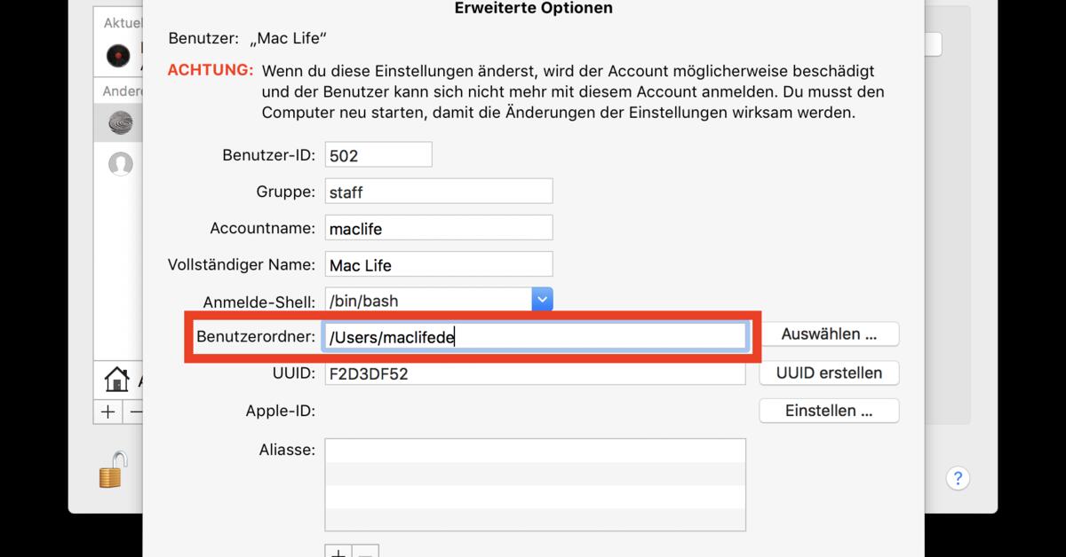 Name Des Benutzerordners Am Mac Andern So Geht S Mac Life