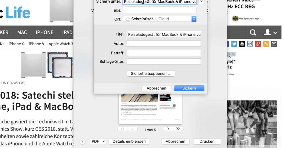 Pdf Aus Webseite Am Mac Erstellen So Geht S Mac Life