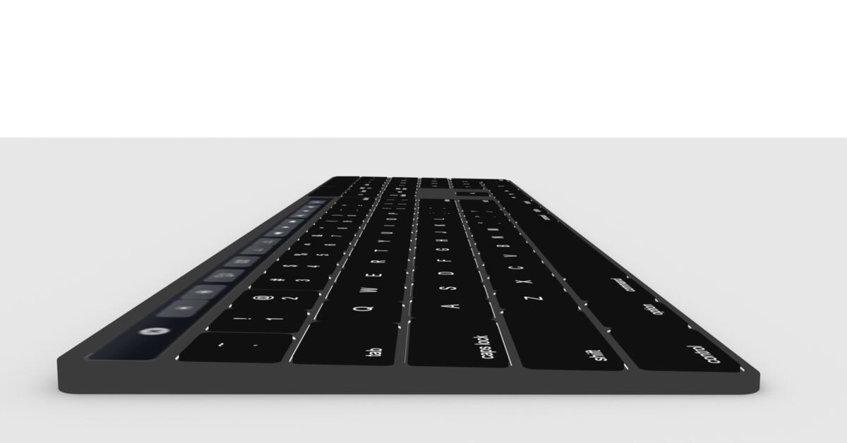 Konzept einer MacBluetoothTastatur mit Touch Bar und Touch ID Mac Life