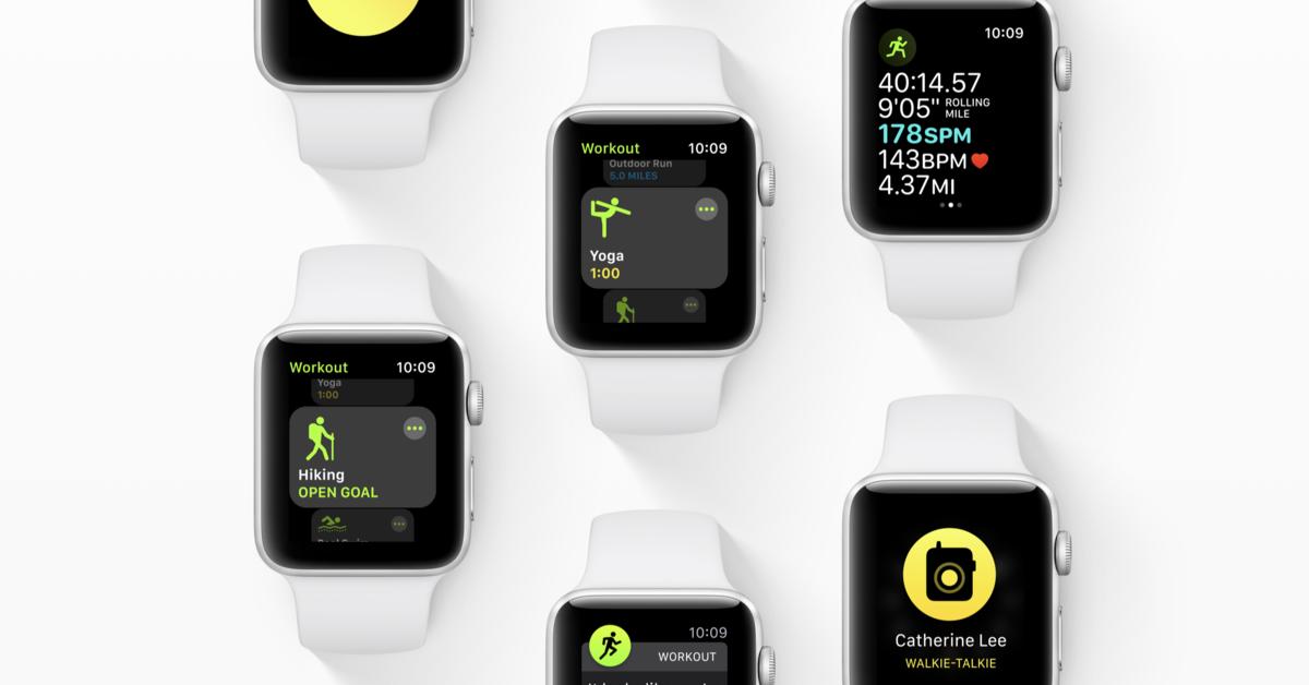 workout types on apple watch