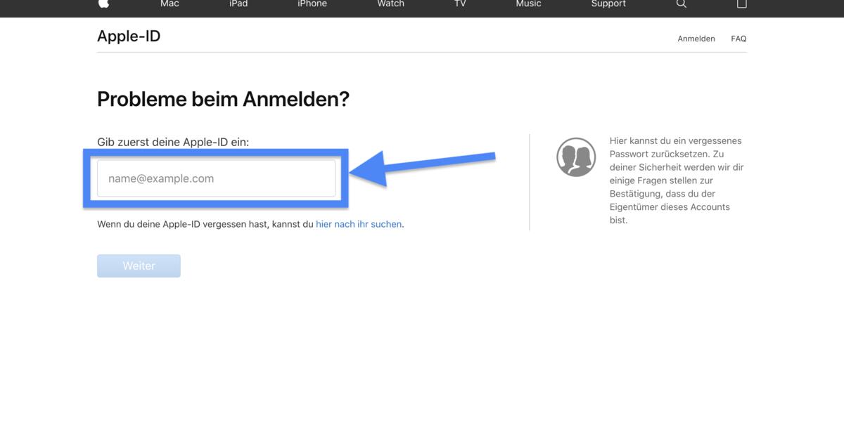 Apple Id Zurücksetzen Passwort Vergessen