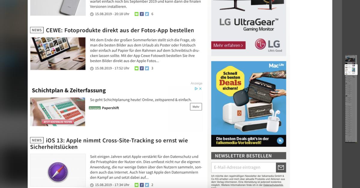 Ganze Website Screenshot Ganze Website Screenshot