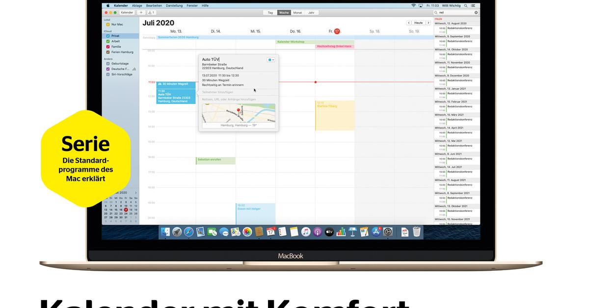 Die KalenderApp unter macOS nutzen Termine erstellen und verwalten