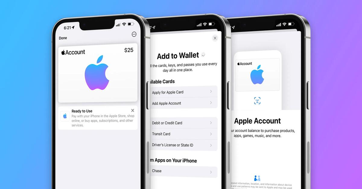  Wallet アプリが iOS 15.5 で Apple Account Card をサポートするようになりました
