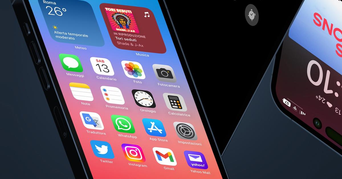 iPhone 14 Pro e iOS 16: Concepto que muestra cómo se ven ambos juntos